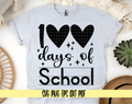 100 Days of School Heart Design SVG