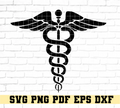Medical Caduceus Symbol SVG for Healthcare Professionals