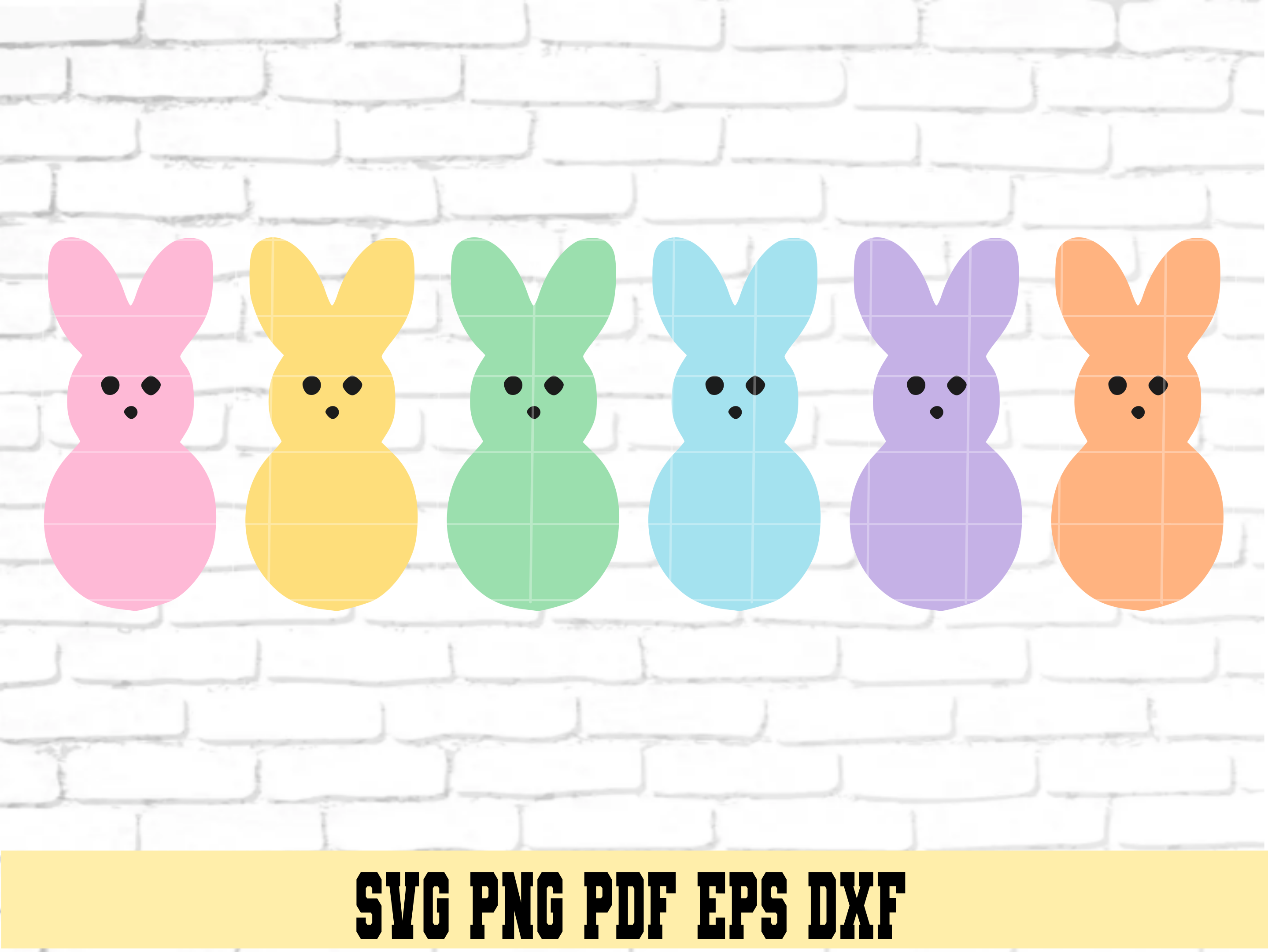 Easter Bunny Marshmallow Candy SVG