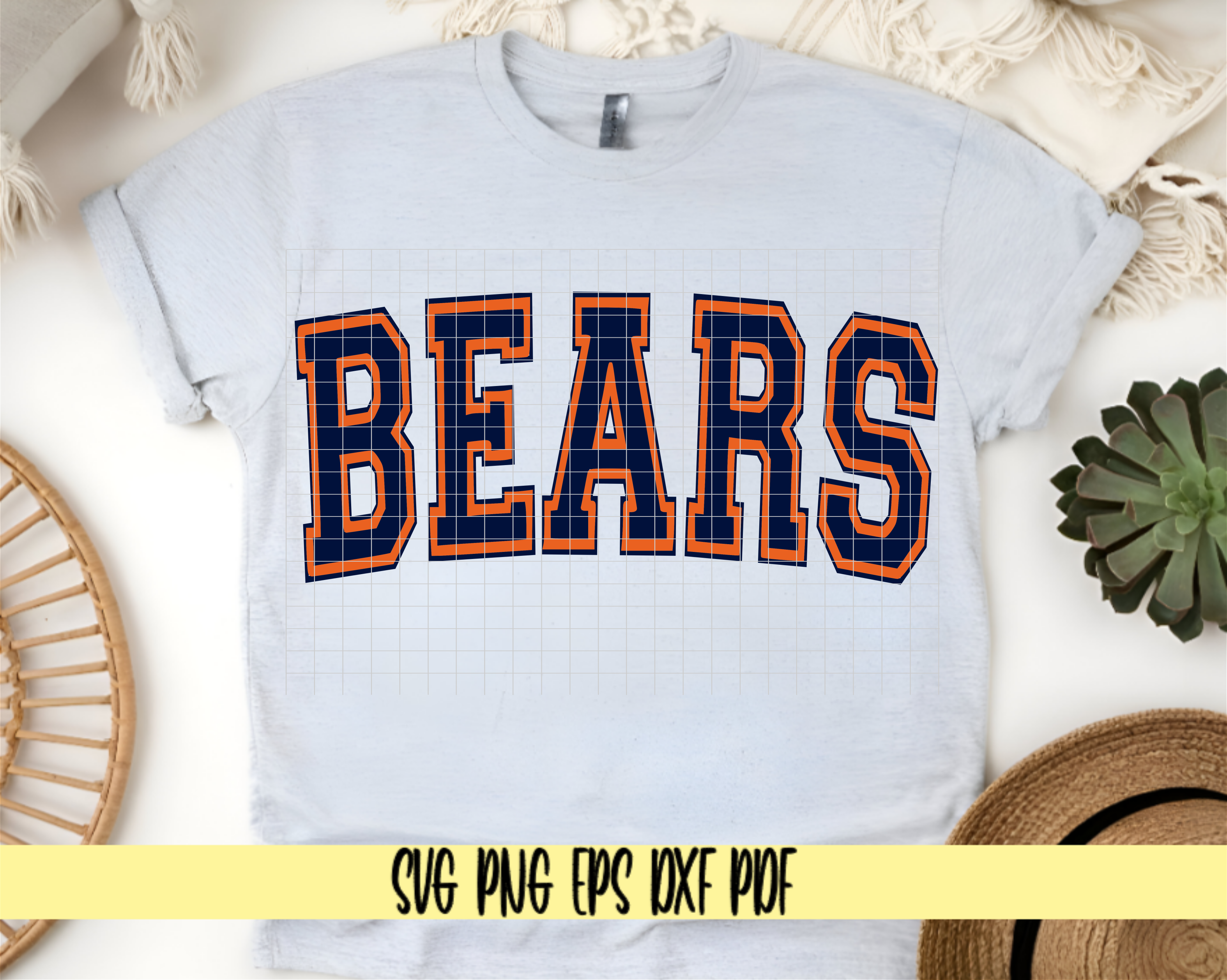 Bears Varsity Football Team Spirit SVG Design