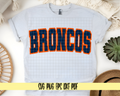 Broncos Varsity Football Team Spirit SVG Design