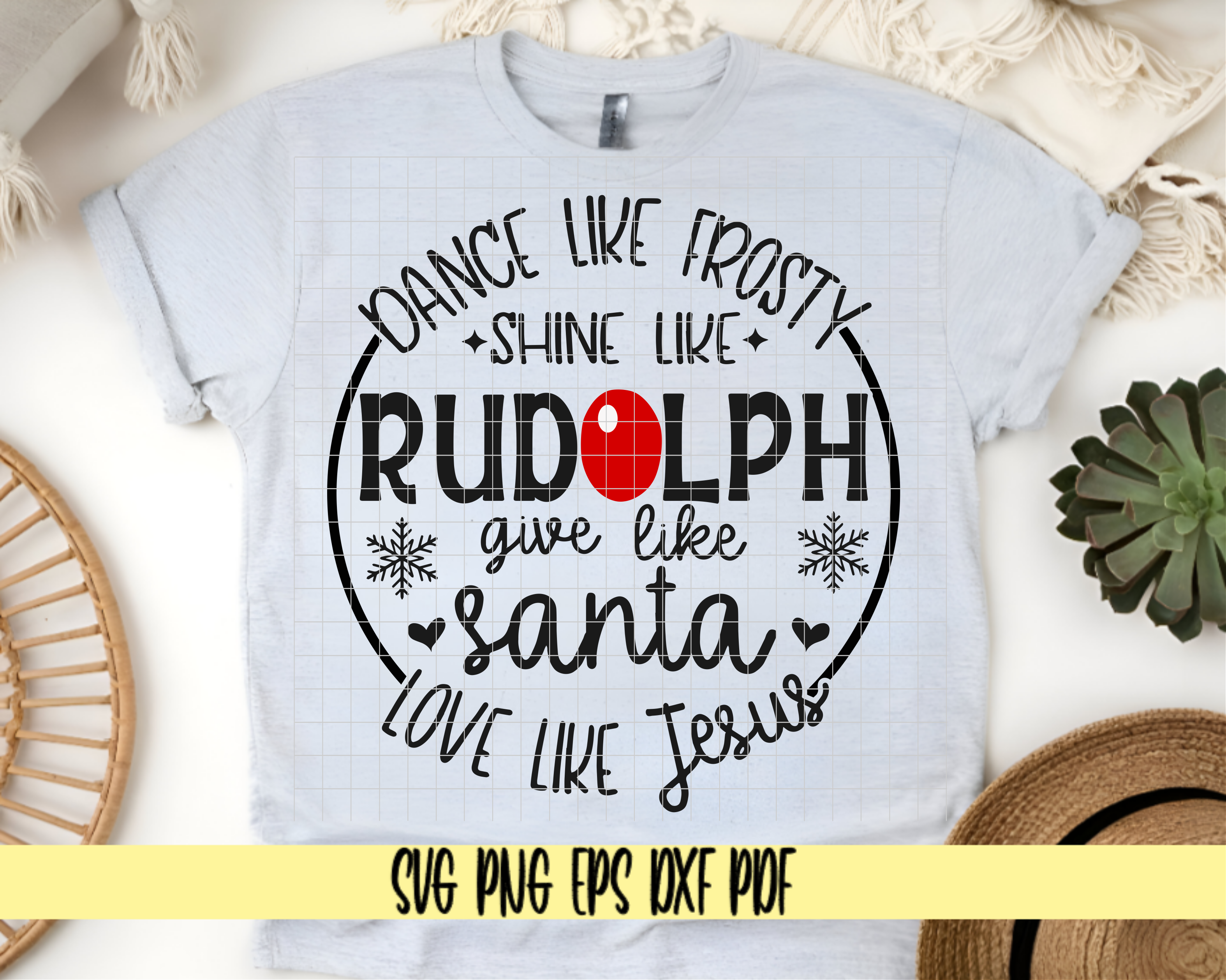 Dance Like Frosty Love Like Jesus Christian Christmas SVG Design