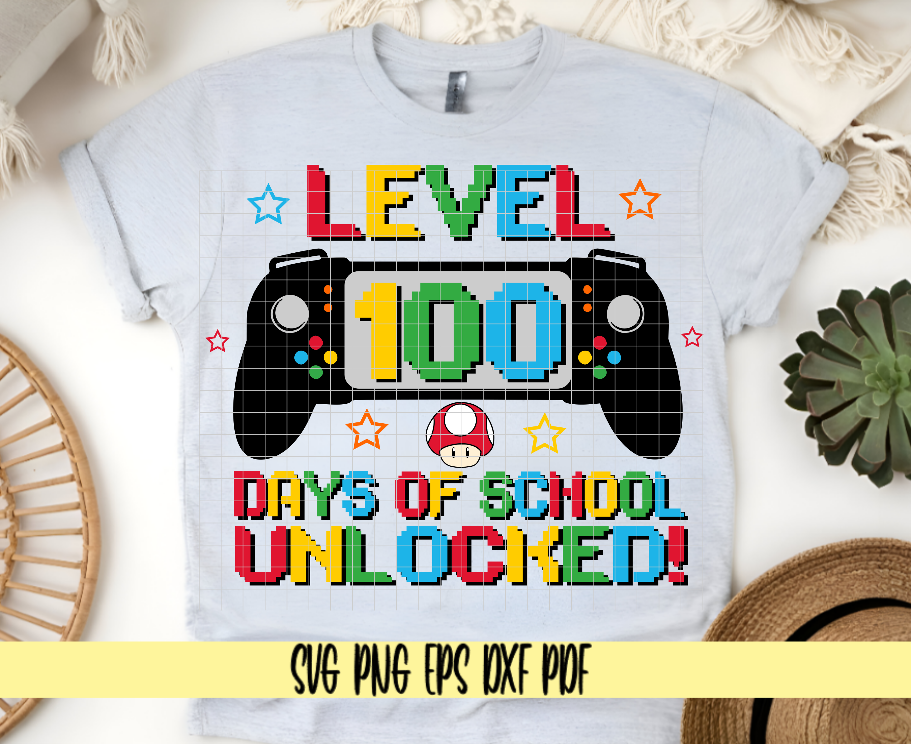 Level 100 Days of School Unlocked SVG