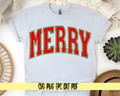 Merry Varsity Christmas Retro Holiday SVG Design