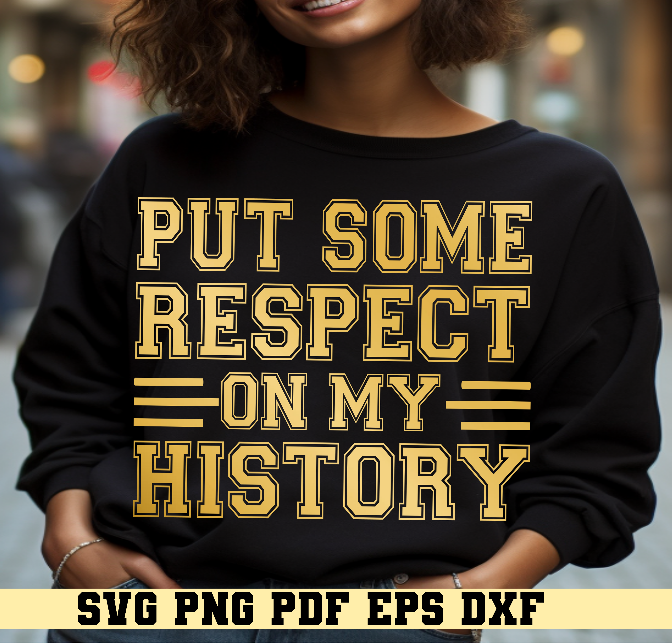 Put Some Respect On My History Black History Month SVG Design