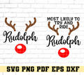 Most Likely To Ride Rudolph Funny Couples Christmas SVG