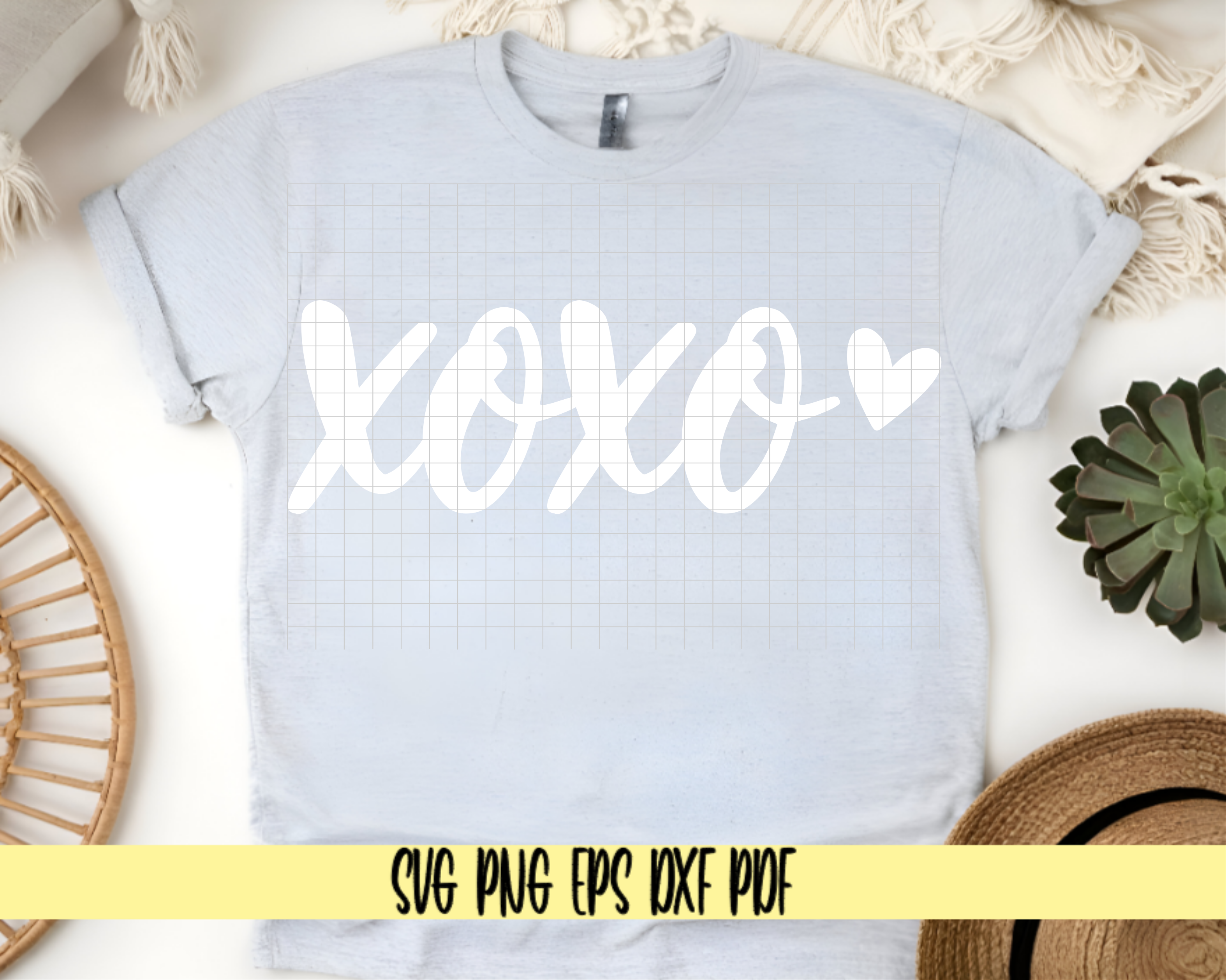 XOXO Valentine's Day Hearts SVG 4 Colors